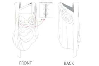 create fashion flat sketch for you