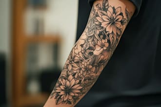 design a color realism tattoo for you