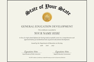 do high school diploma certificate design, ged replica degree certificate