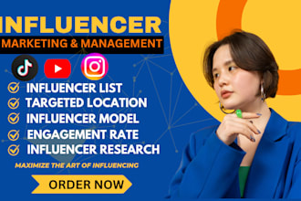 find instagram, youtube and tiktok influencer list for influencer marketing