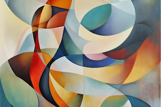 draw cubism, surrealism and abstract styles for album cover