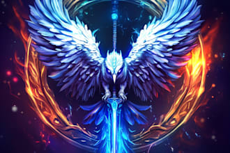 create a fantasy or sci fi game logo for rpg, dnd twitch