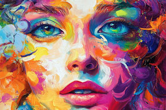 draw abstract portrait art
