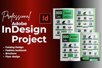 edit format, design adobe indesign project, manuscript, catalog, magazine layout