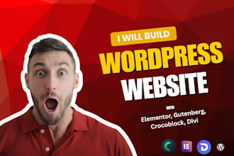 build wodpress website with elementor pro, divi, gutenberg, crocoblock and voxel