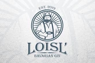 design a custom vintage beer alcohol drink brand logo