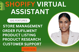 be your shopify virtual assistant for product listing and management