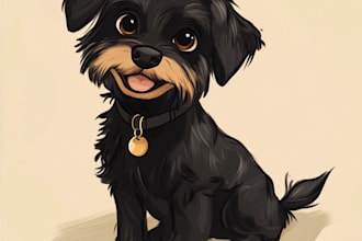 make a disney pets portrait illustration in disney style