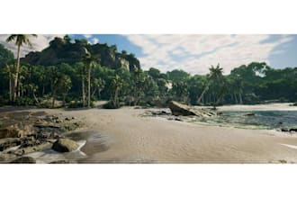do 3d game environment ,vrchat room 3d background landscape