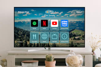 develop and design launcher tv app