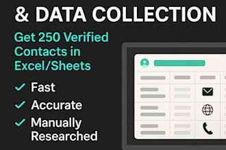 do online research and build a contact list for you