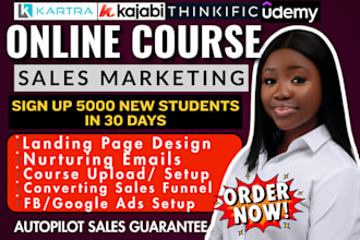 udemy online course promotion, thinkific coaching kajabi ebook sales marketing