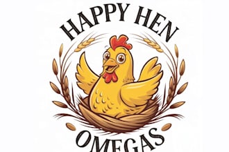 design a modern hen logo in illustrator design