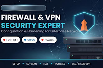 configure fortigate, cisco asa, and huawei firewall and  VPN