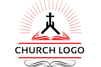 design a modern church logo with unlimited revision