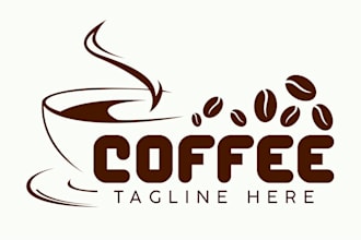 design a unique coffee logo with original concept