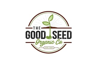 make greatest fun seed organic logo for modern microgreens