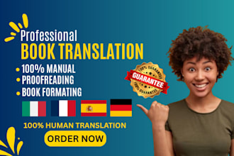 translate and proofread your books articles document to spanish arabic italian