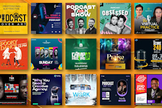do outstanding podcast cover art and podcast logo design