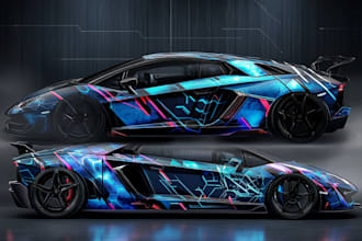create a awesome car wrap design or vinyl wrap