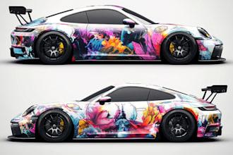 draw amazing vehicle wrap design , van wrap design
