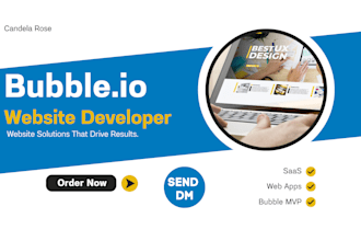 build your bubble io web app, saas, mvp with no code dev