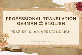 translate your german or english text