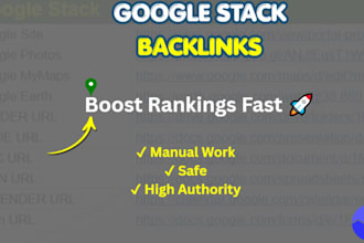 create google stack backlinks for SEO ranking