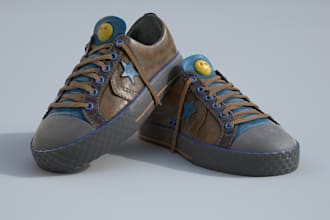 design wearable 3d sneakers, shoes ready for manufacture