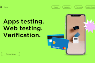 test app, websites, software and do verification