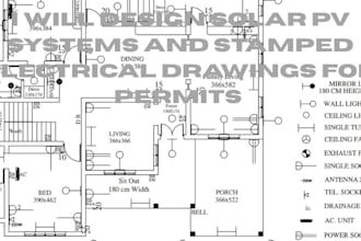 design solar pv systems and stamped electrical drawings for permits