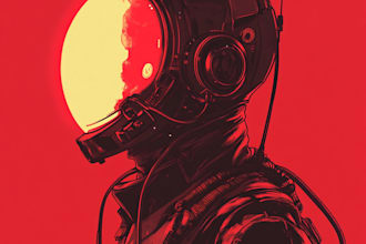 create sci fi character illustration or sci fi character