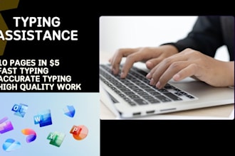 do fast typing, retype scanned documents, edit ms word, typist