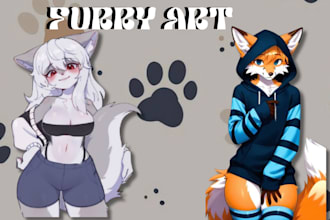 draw furry art, oc, reference sheets, nsfw furry anime and vrchat avatar