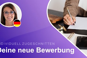 ich erstelle dir eine professionelle bewerbung und lebenslauf