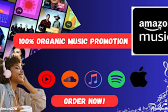 do organic amazon music promotion to active playlist curators