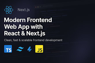 build scalable frontend apps using react, next, tailwindcss and typescript
