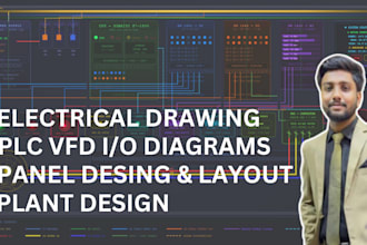 electrical drawing,  wirings, panel and plant design
