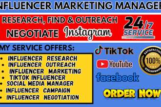be instagram influencer manager social media outreach marketing brand campaign