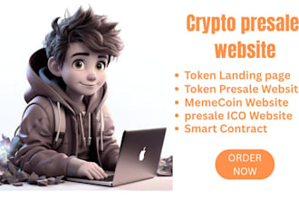 create a crypto presale website, token sale integration