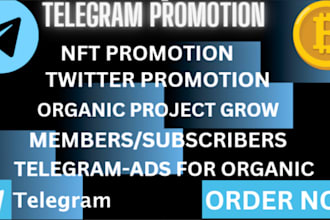boost and promote telegram group to gain real organic subscribers