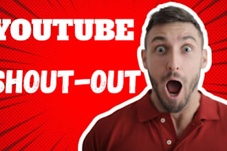 shout out youtube video with social media promotion