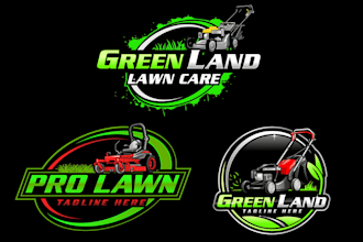 design landscape, agriculture, and lawn care business logo
