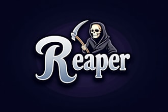 design outstanding reaper killer mascot logo  with express delivery