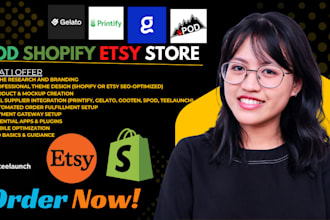 build automated pod shopify etsy store via printify gelato gooten spod teelaunch