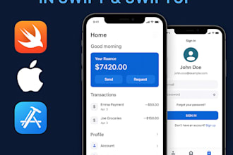 develop a professional ios app using swift or swiftui