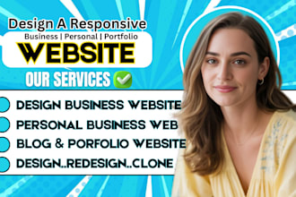 design , redesign business website portfolio website blog canva, wordpress, wix
