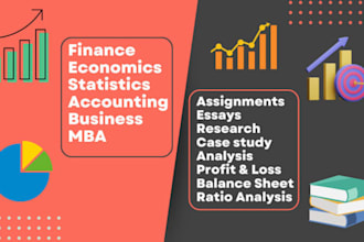 make a report of financial analysis, finance, accounting tasks, and assignments