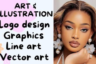 draw custom line art, comics, logo design, and fine art illustrations