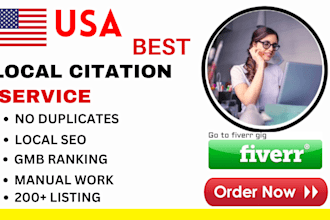 do 200 USA local citation and directory submission for local SEO